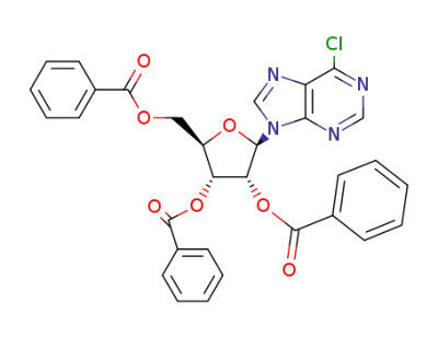 (2R,3R,4R,5R)-2-((benzoyloxy)methyl)-5-(6-chloro-9H-purin-9-yl)tetrahydrofuran-3,4-diyl dibenzoate