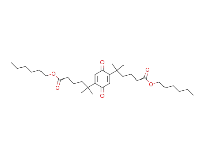 2,5-bis-(5'-n-hexyloxycarbonyl-2'-methyl-pent-2'-yl)-1,4-benzoquinone